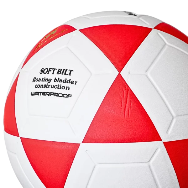 PELOTA GIOMAR PARA FUTBOL PVC BLANCO/ROJO #5 - Imagen 2