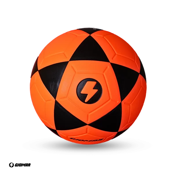PELOTA GIOMAR PARA FUTBOL PVC NARANJA/NEGRO - Imagen 3