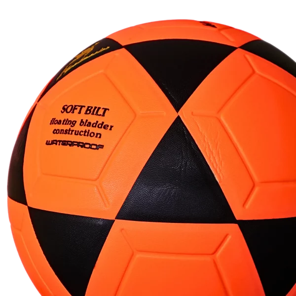 PELOTA GIOMAR PARA FUTBOL PVC NARANJA/NEGRO - Imagen 2
