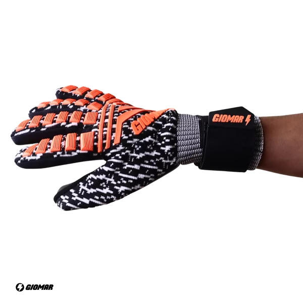 GUANTES GIOMAR SUPER GRIP SEMIPROFESIONAL NEGRO/NARANJA - Imagen 4