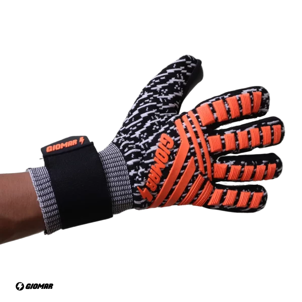 GUANTES GIOMAR SUPER GRIP SEMIPROFESIONAL NEGRO/NARANJA - Imagen 3